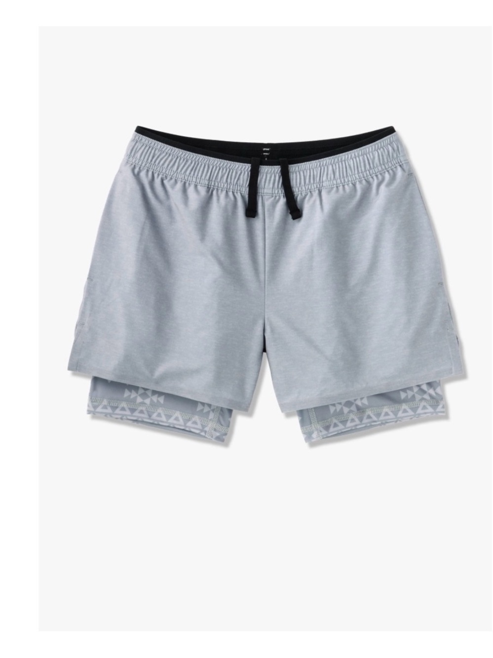 chubbies Light Gray 2‑in‑1 Performance Shorts